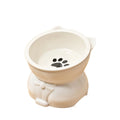 Pet Supplies Ceramic Cat Bowl Creative Slanted Mouth Dog Food Feeding Basin Non-slip Cute Pet Drinking Feeder Water Container