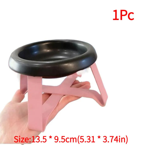 1Pc New Spine Protection Pet Bowl High Feet Neck Protection Cat Bowl With Stand Pet Food Bowl Pet Supplies‘