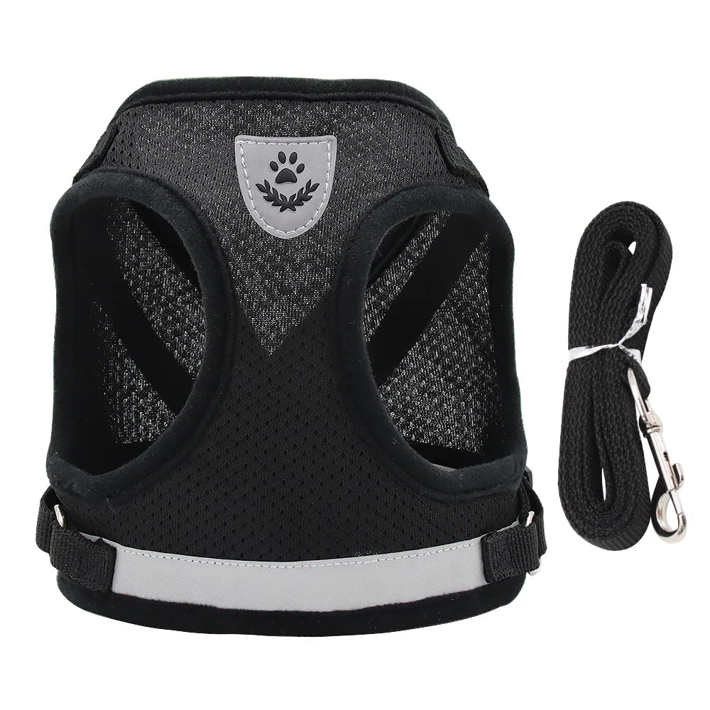 Adjustable Pet Dog Cat Harness and Leash Set Harness for Dogs Cats Vest Harness Puppy Dog Kitten Lead Cat Collar Pet Accessories
